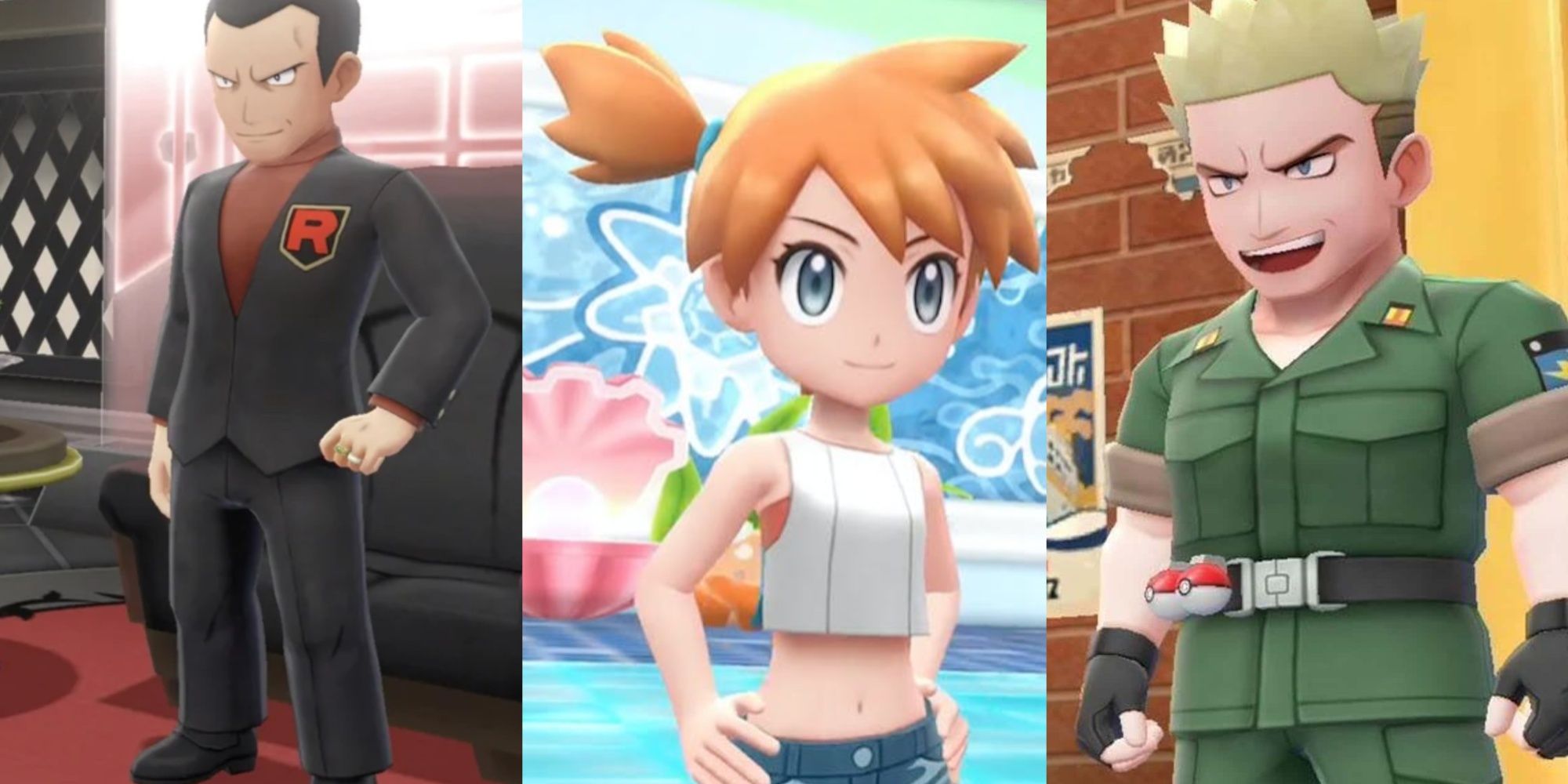 From Left to Right, Giovanni, Misty, Lt.Surge