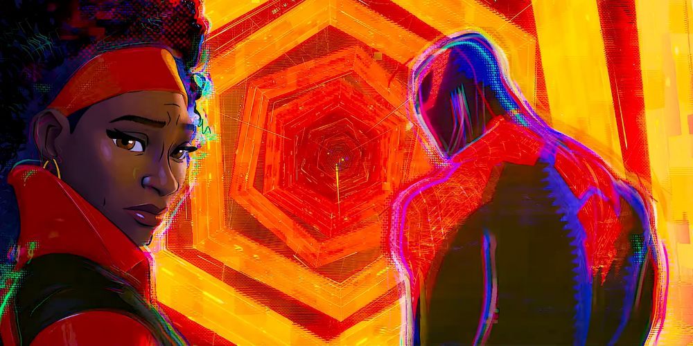 Miguel and Spider-Woman go to Miles' dimension