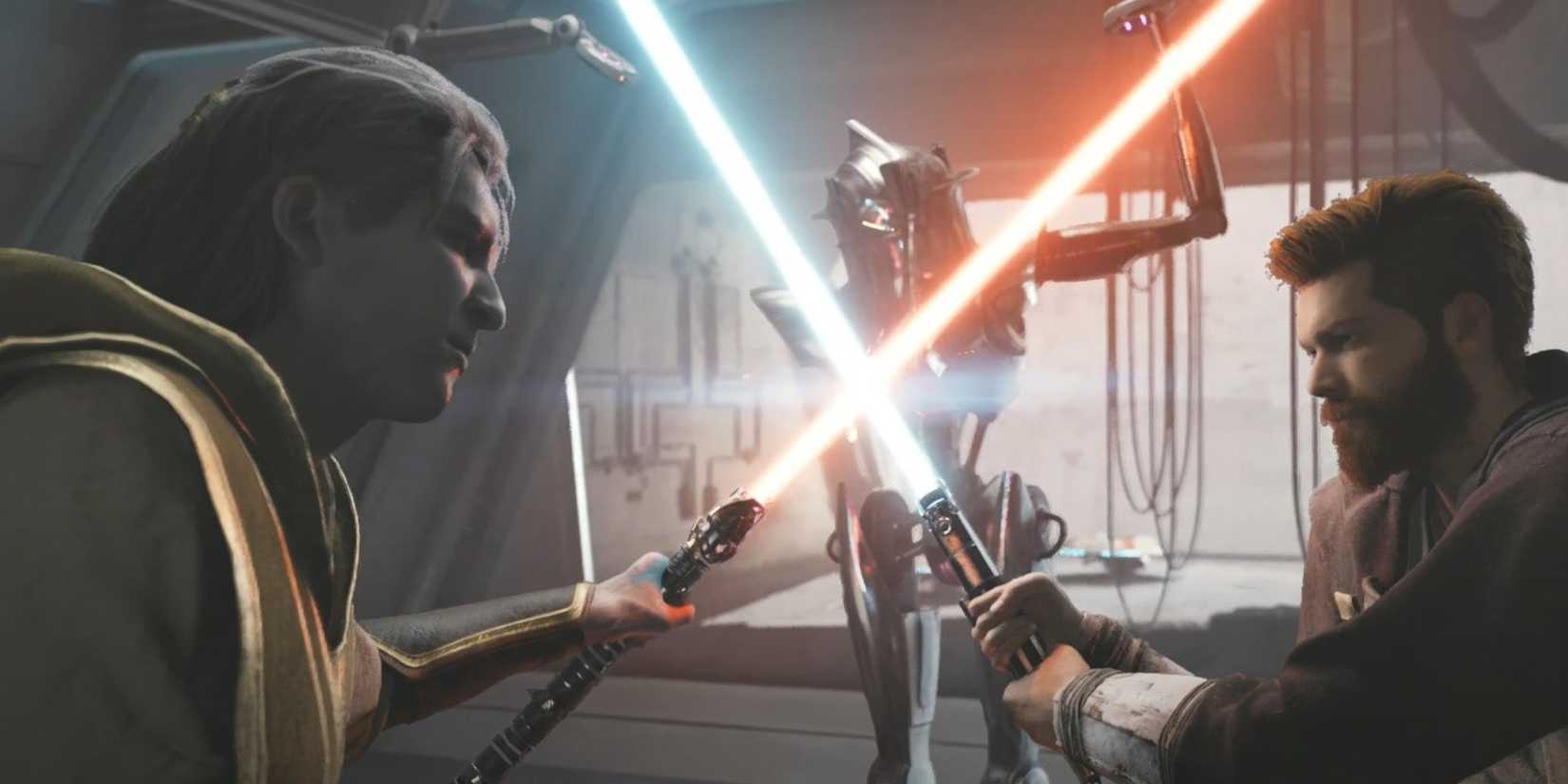  Survivor is going against Dagan Gera for the second time with both of their lightsabers drawn.