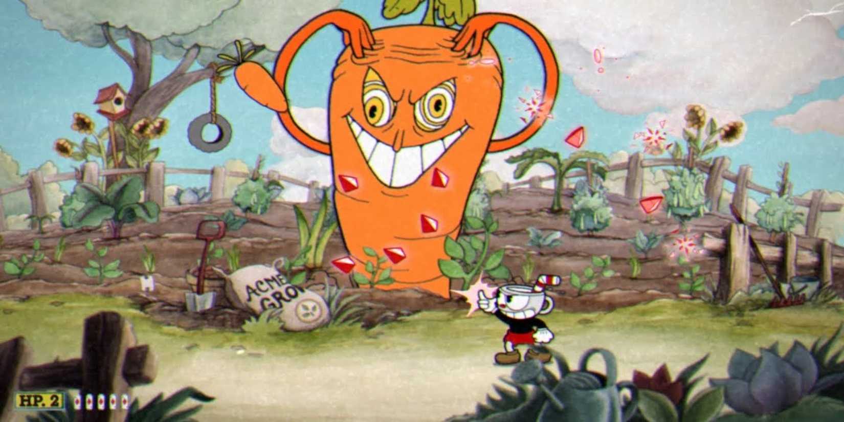 Carrot from The Root Pack Boss (Cuphead)