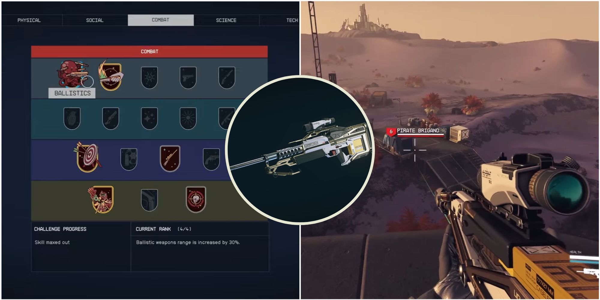 Combat Skills and Hard Target Sniper Rifle in Starfield