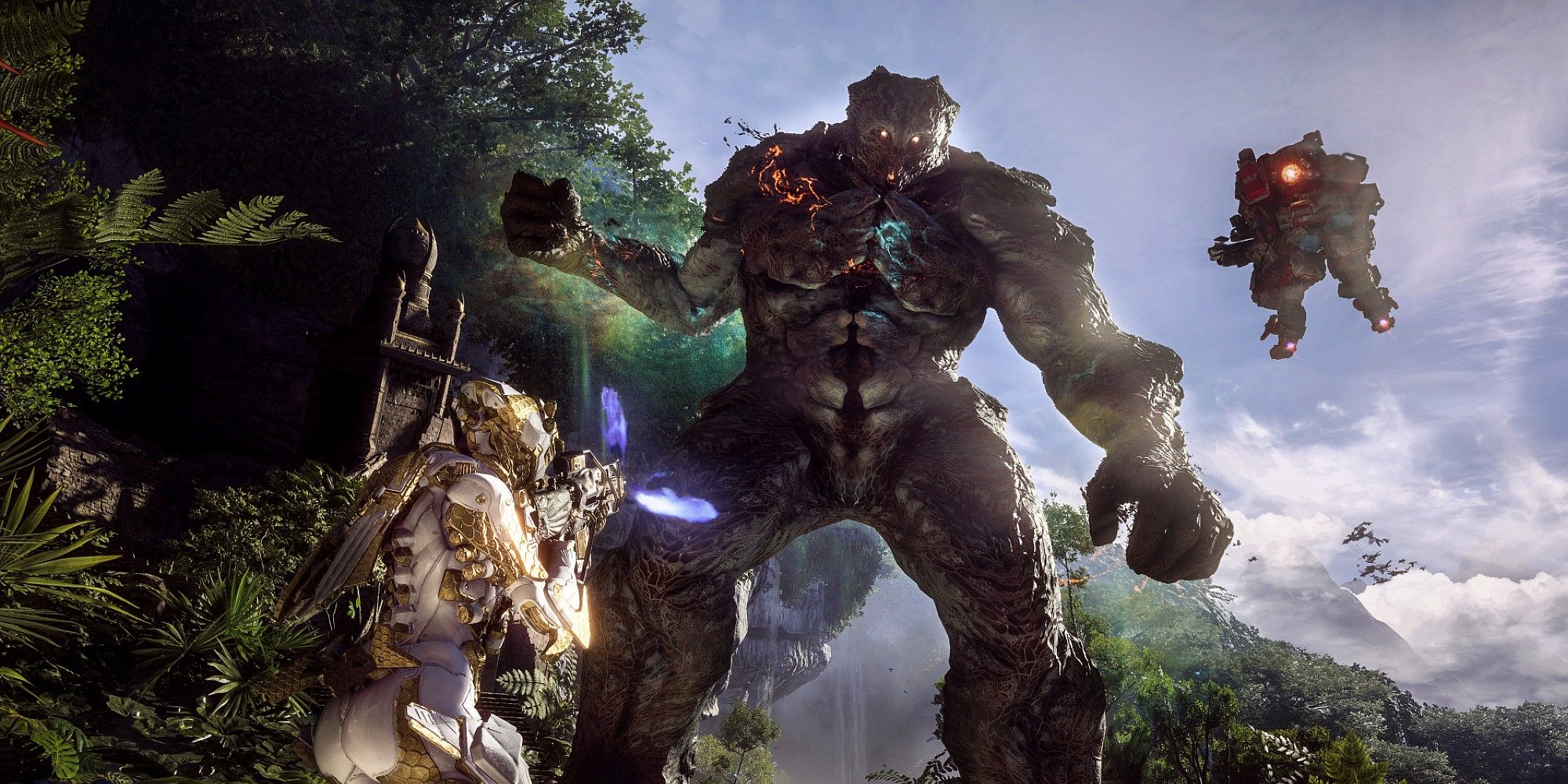 BioWare Anthem Javelin Taking On The Colossus
