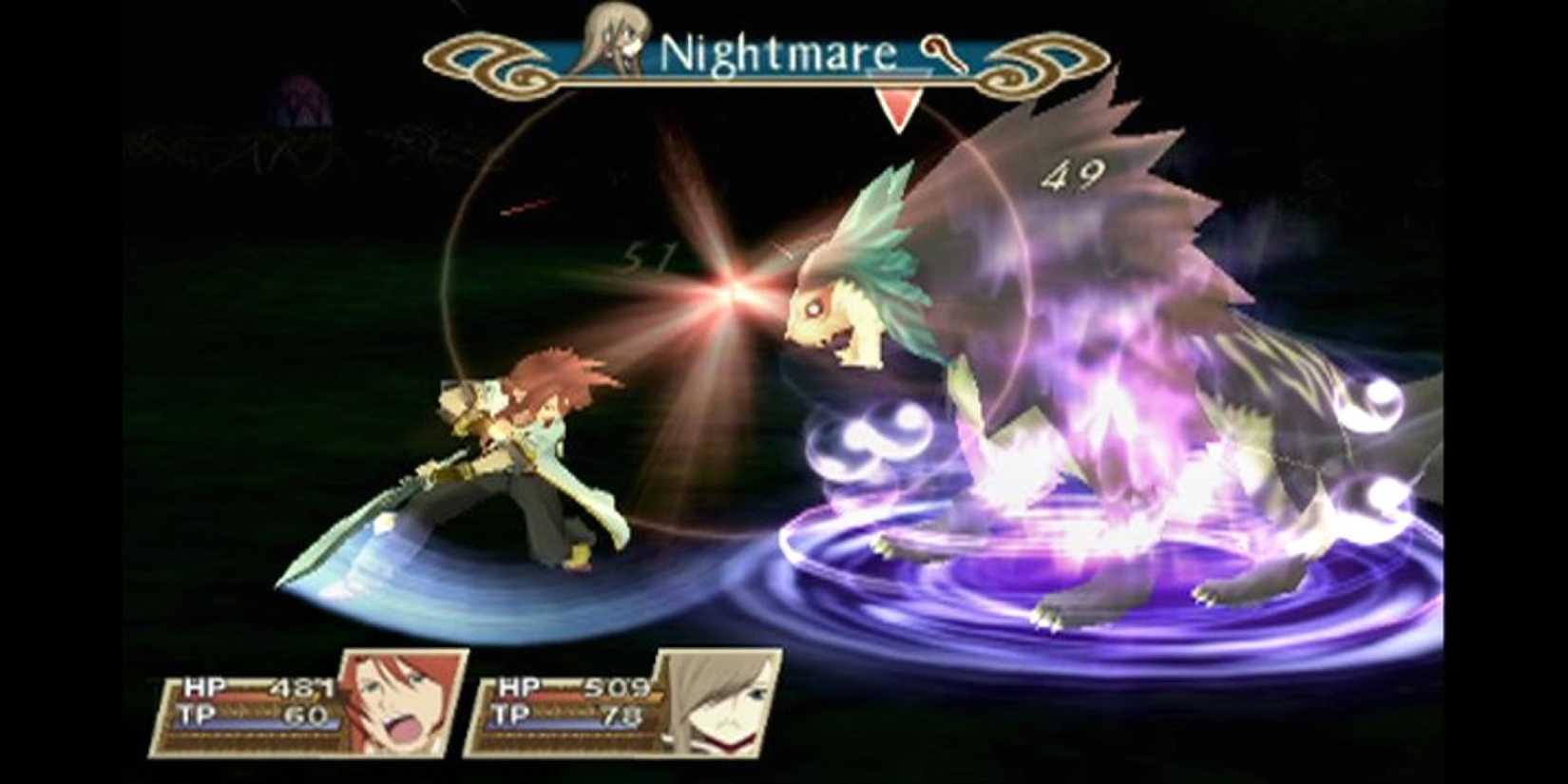 Luke fighting the Nightmare (Tales of the Abyss)