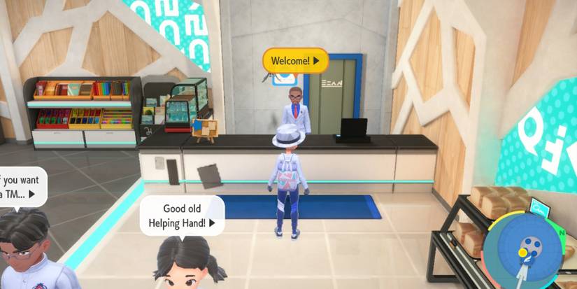 Indigo Disk Player In Front Of Blueberry Academy School Store