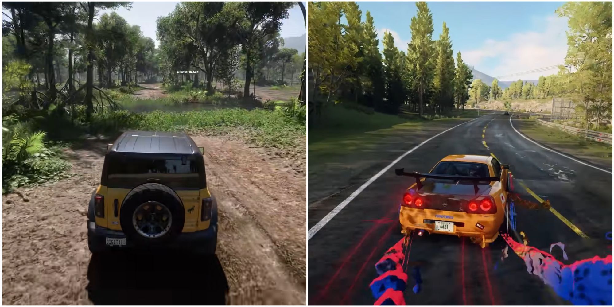 Forza Horizon 5 and Need For Speed Unbound Racing Images