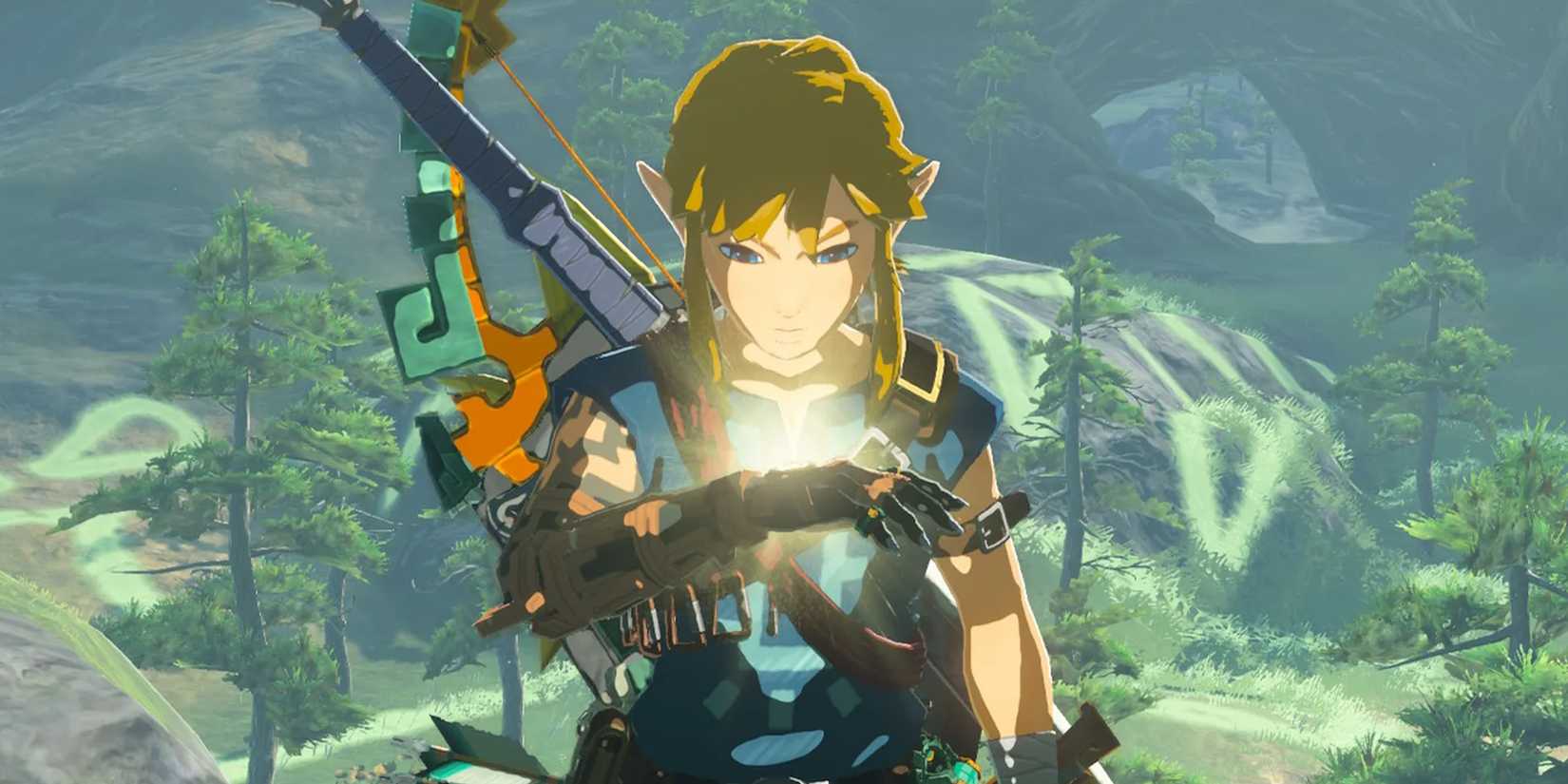 Link looking at his decayed hand in Tears of the Kingdom.