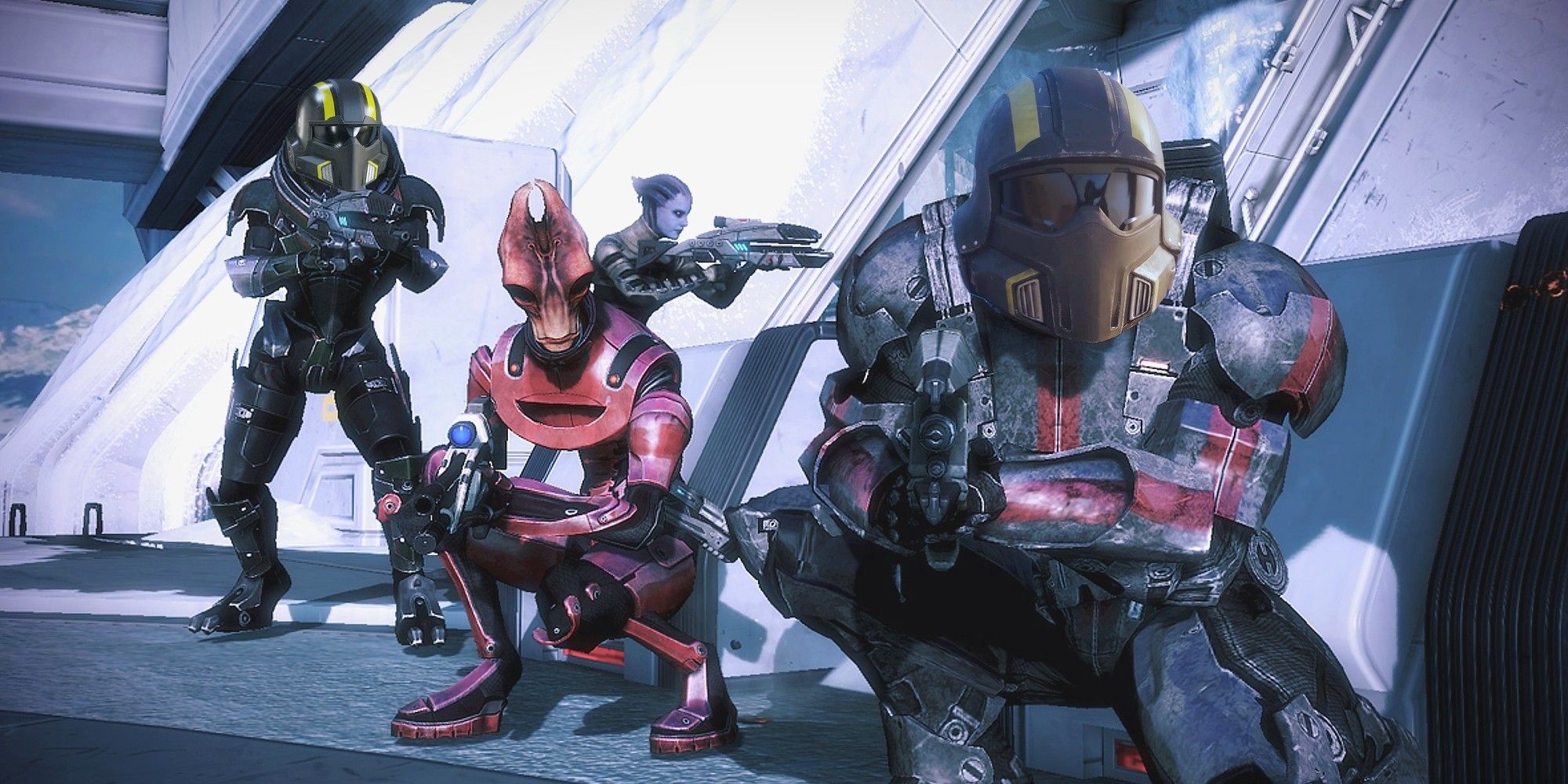 Mass Effect 3 Online Squad in Helldivers 2 Helmets
