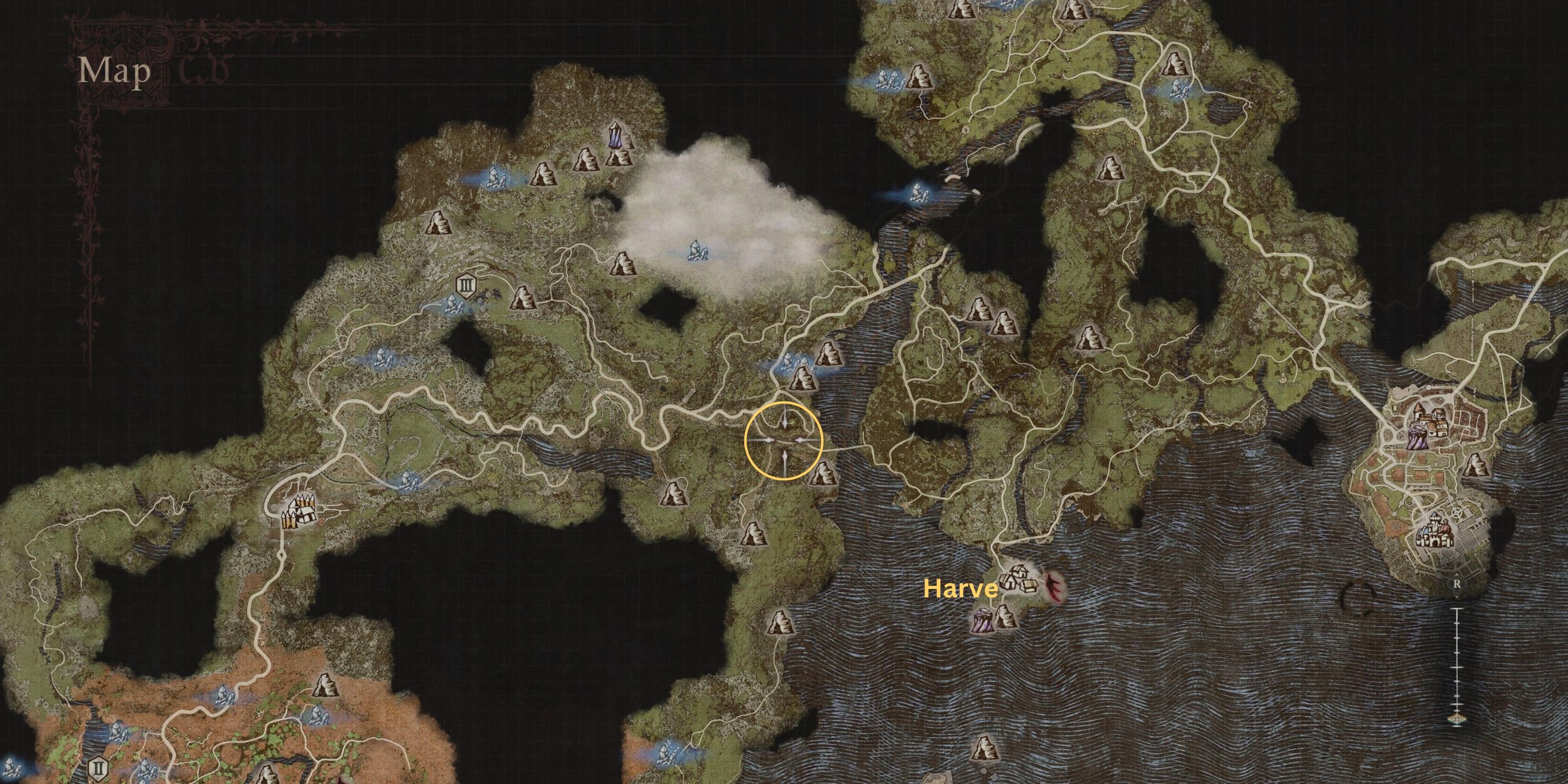 Dragon's Dogma 2_ Localização do mapa Drake - Northwest Harve