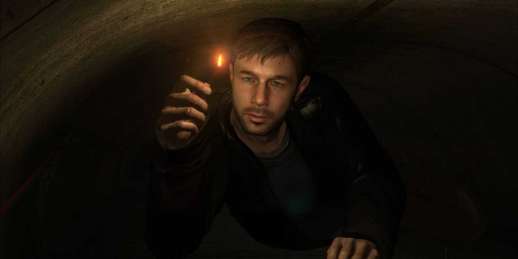 Ethan in a tunnel in Heavy Rain