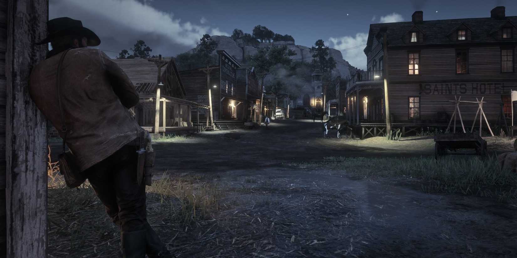 Red Dead Redemption 2 Arthur Morgan Waiting In Valentine