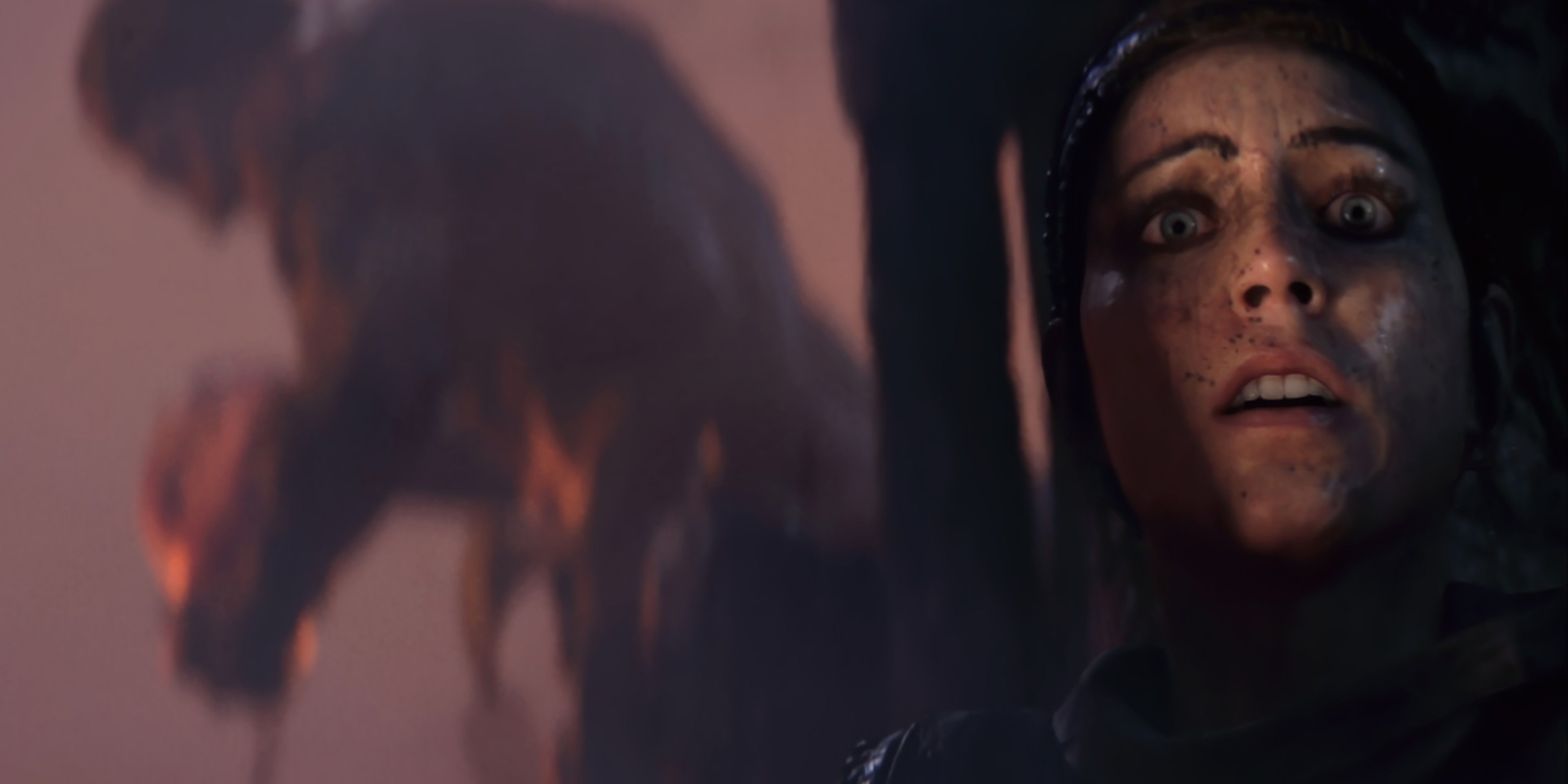Hellblade 2 Senua Hiding From A Cannibal