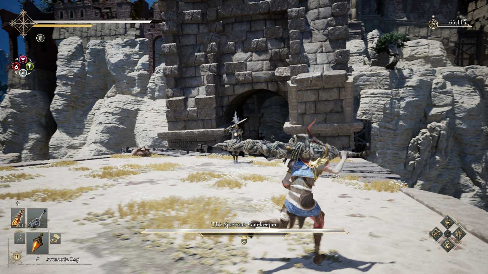 Fighting the Necropolis Boss in Enotria The Last Song