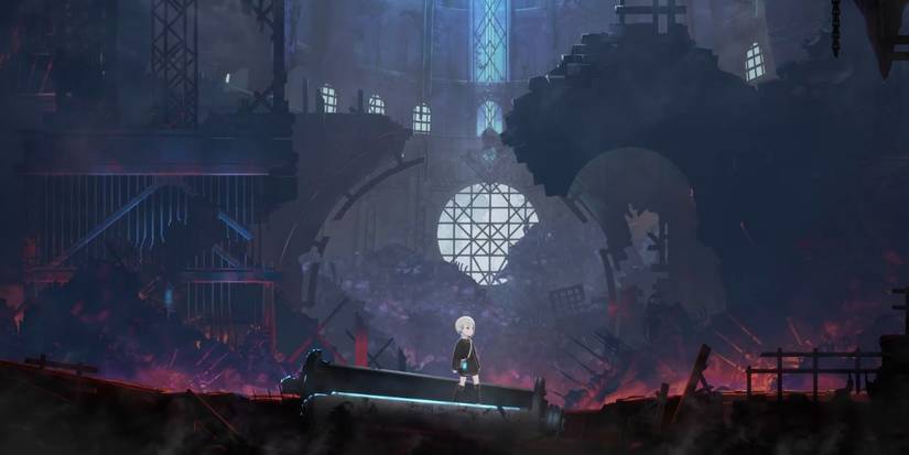 Ender Magnolia Bloom in the Mist Screenshot of Lilac in ruins