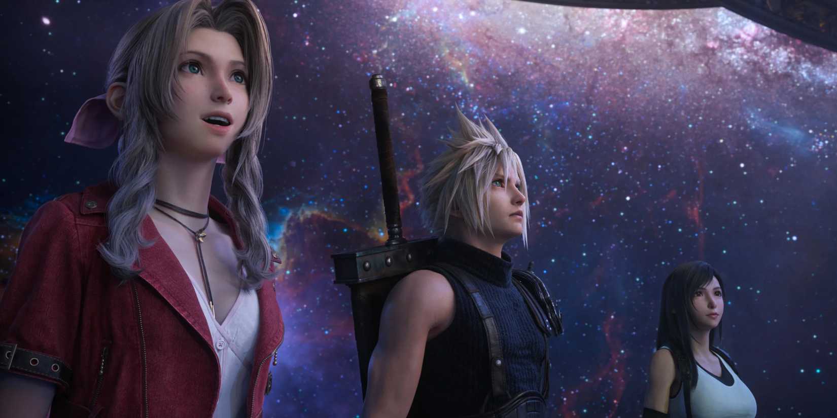  Aerith, Cloud and Tifa Look at the Stars in Cosmo Canyon