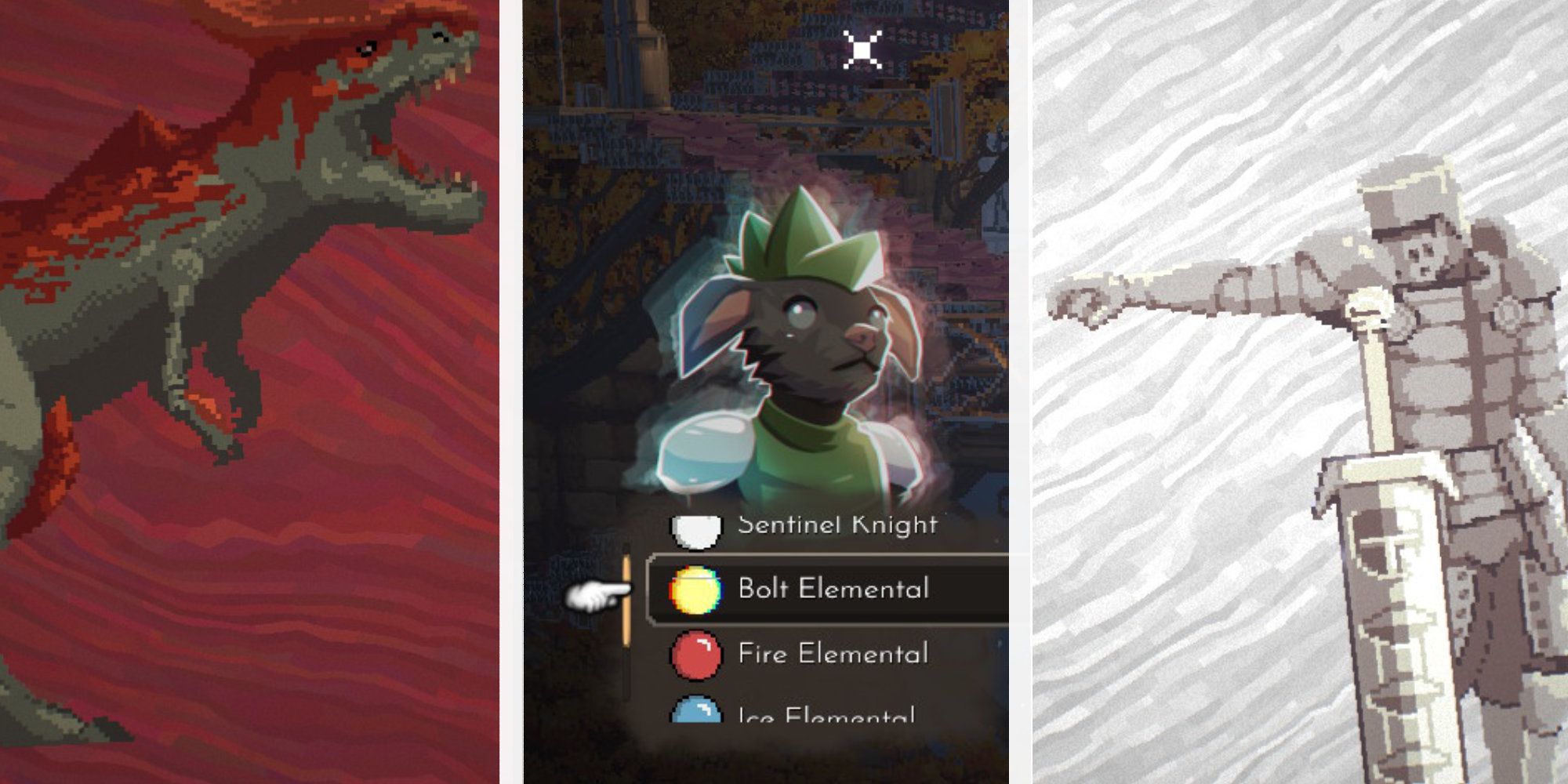 Summoning options in Beyond Galaxyland.