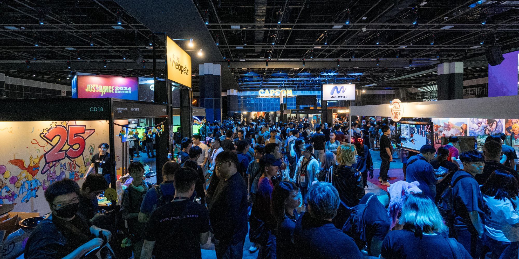 An official image of the show floor at Gamescom Asia.