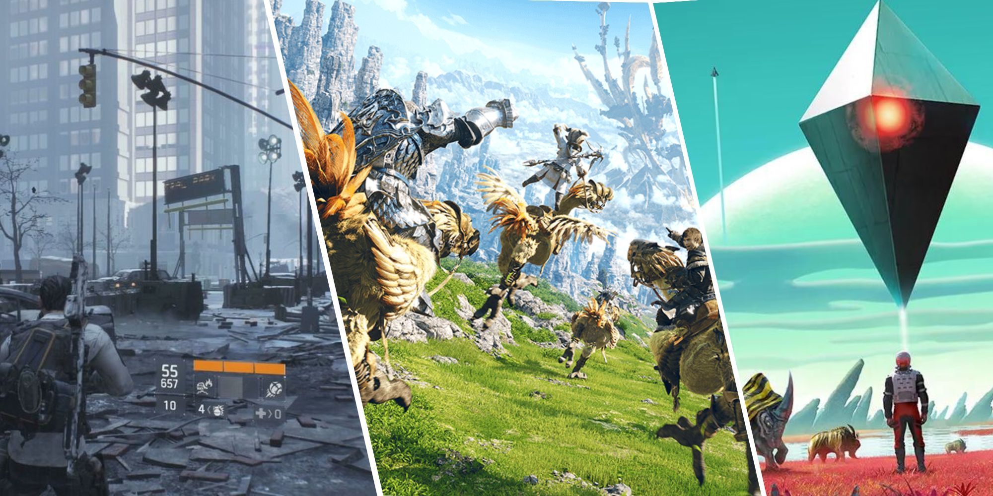 The Division, Final Fantasy XIV, No Man's Sky