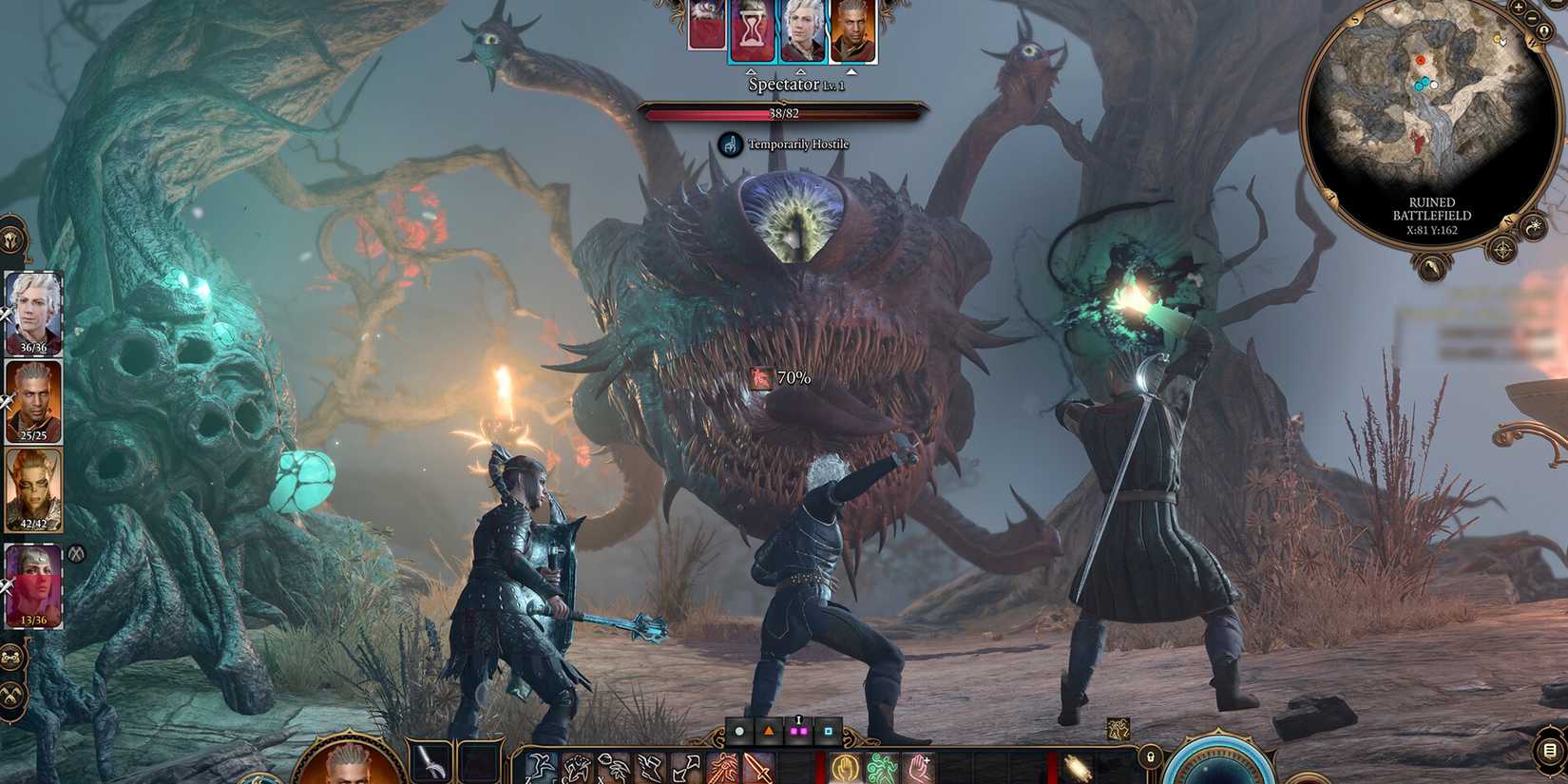 baldur's gate 3 party combat