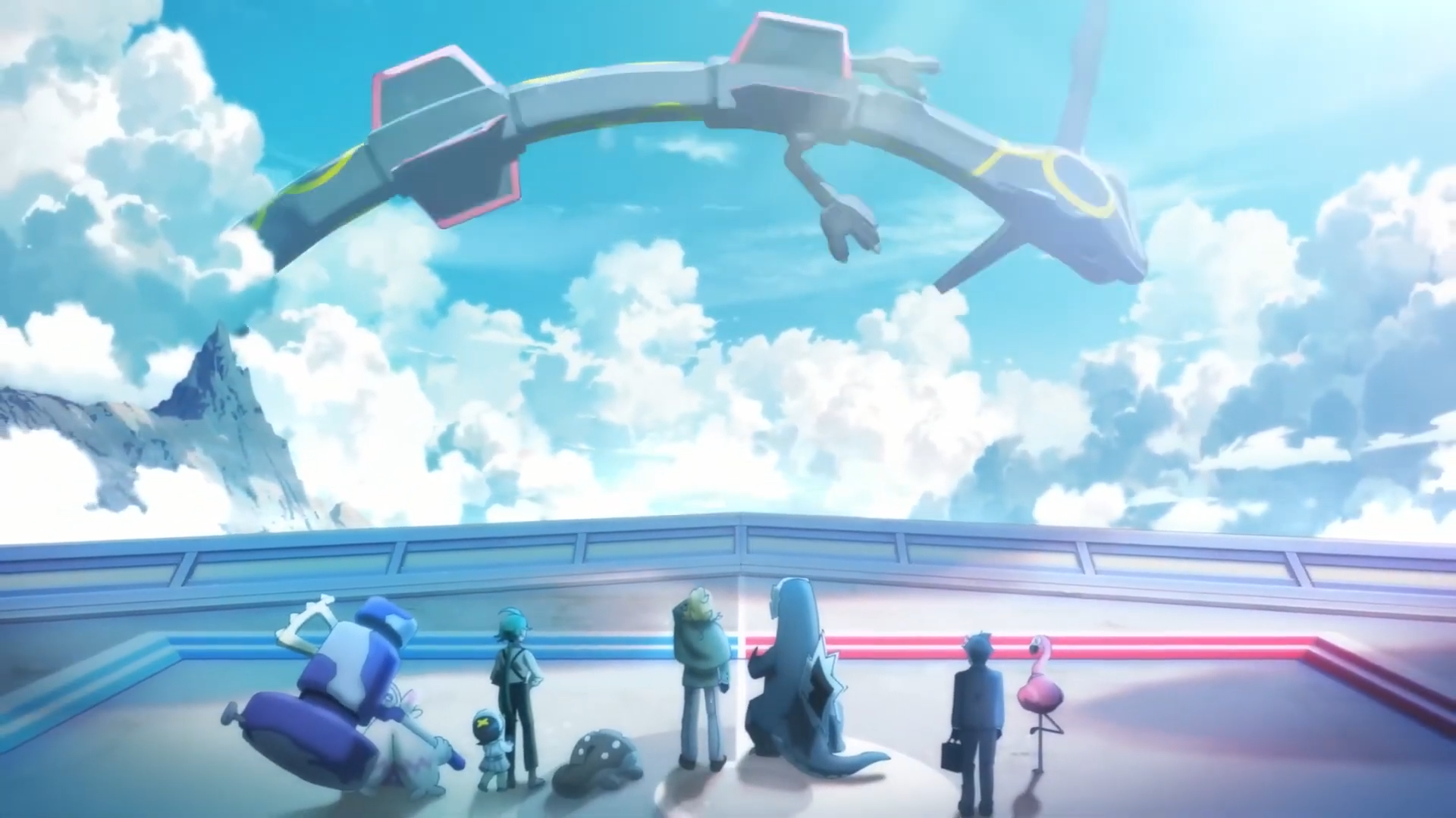 Pokemon Scarlet and Pokemon Violet Shiny Rayquaza Trailer screenshot