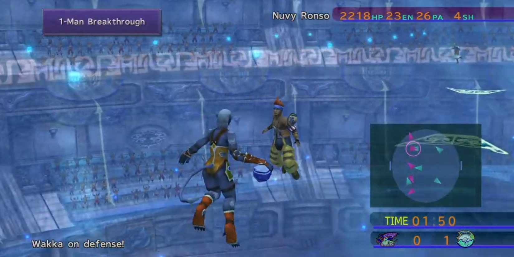 Playing Blitzball in Final Fantasy X