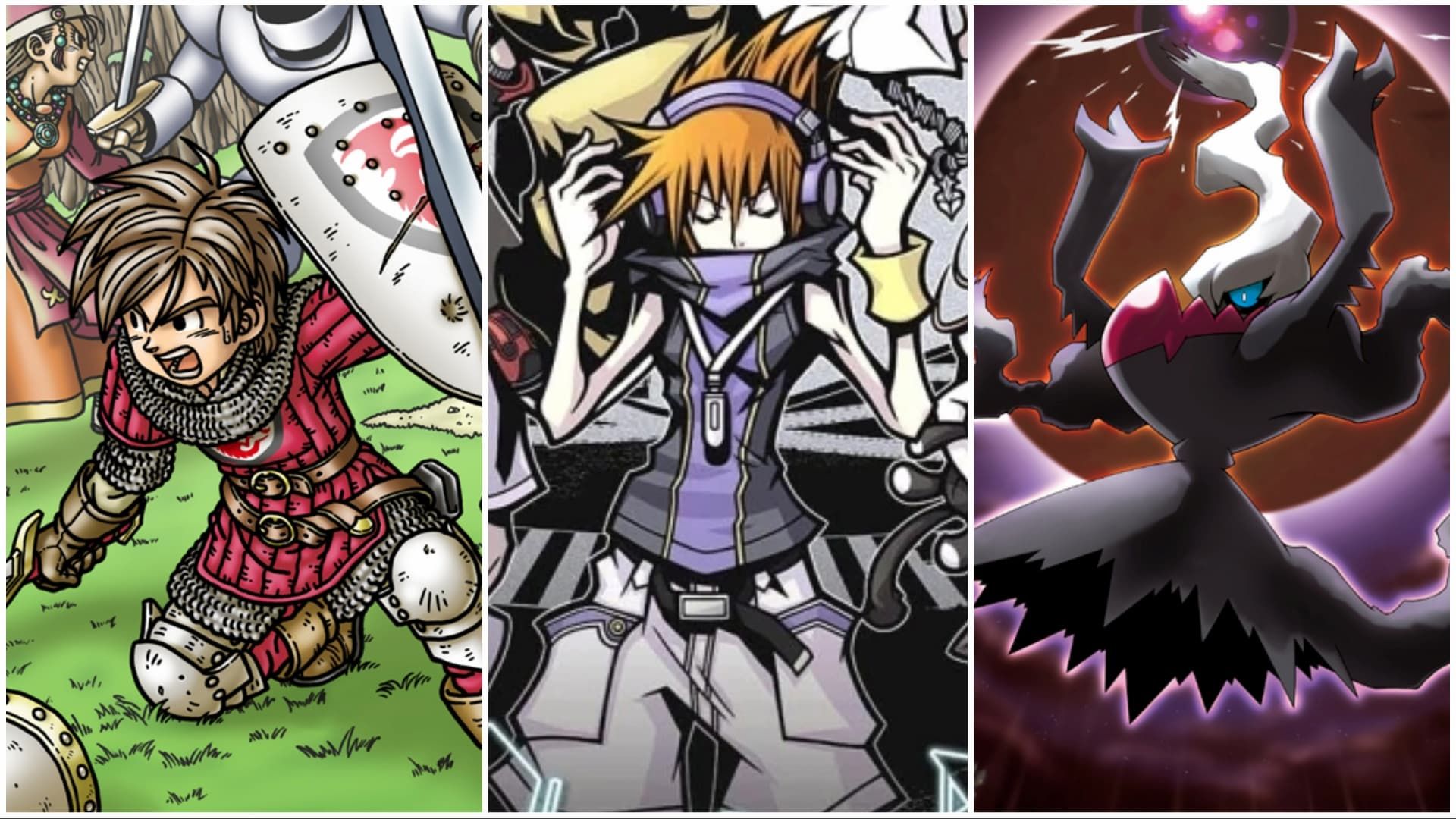 Best Nintendo DS JRPGS The World Ends With You Dragon Quest 9 Darkrai Pokemon Platinum