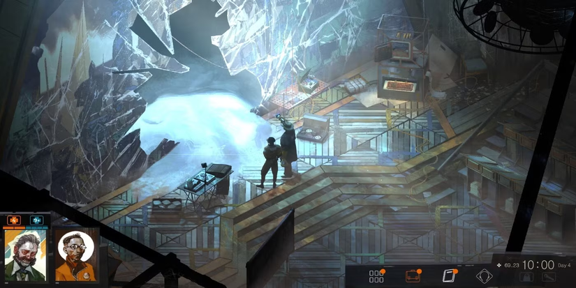 Gameplay images from the game Disco Elysium