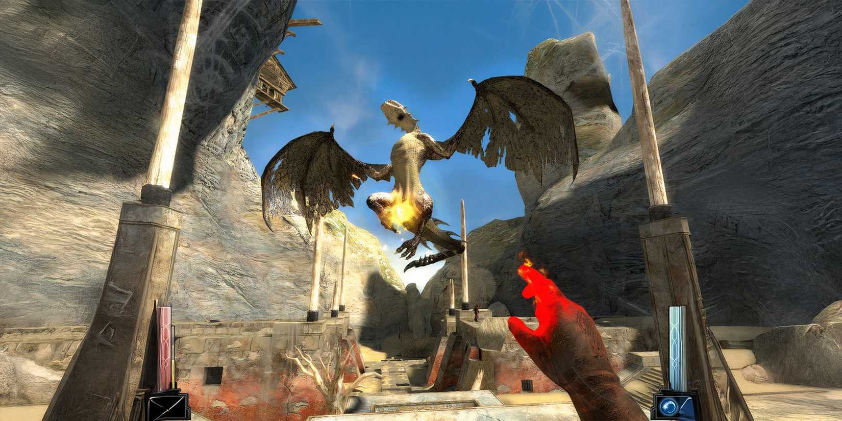 Scene of magical combat in Dark Messiah of Might and Magic
