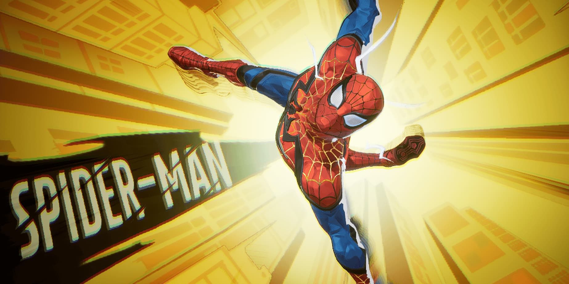 Spider-Man intro animation on the hero page.