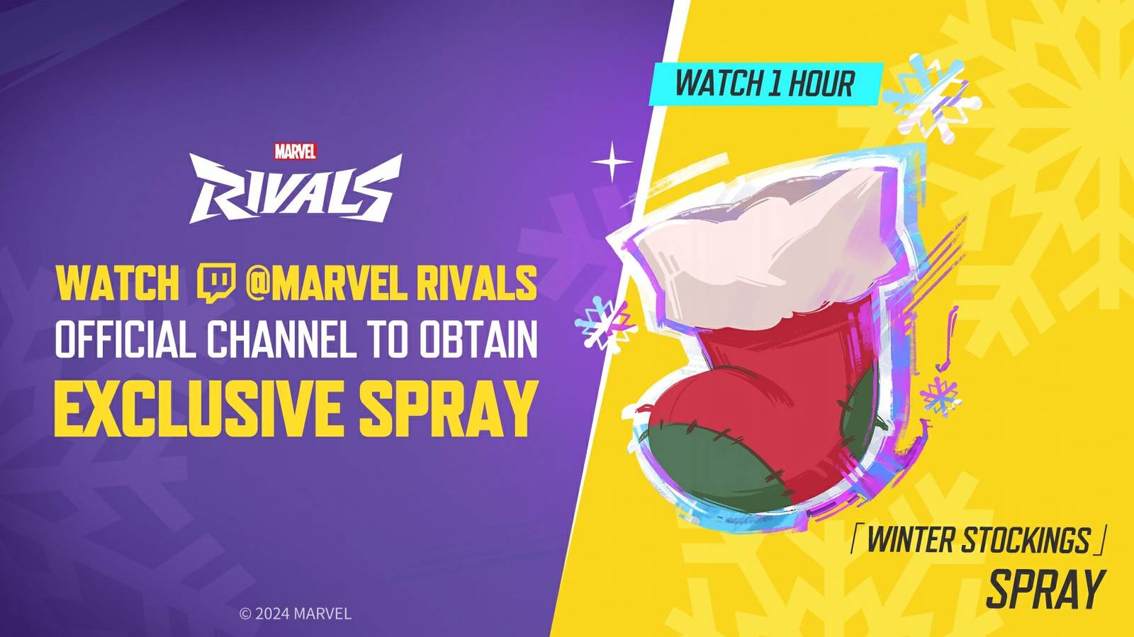Marvel Rivals Holiday Twitch Drop is Now Available