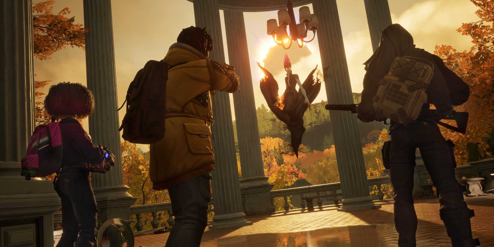 Confronting a floating vampire in Redfall