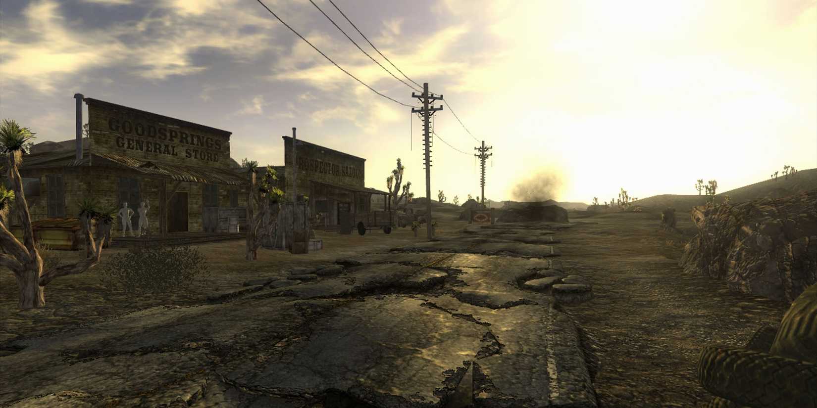 Goodsprings main road in Fallout New Vegas