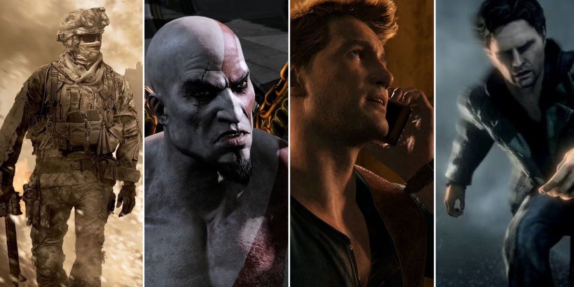  Modern Warfare 2, God of War III, Uncharted 4, and Alan Wake
