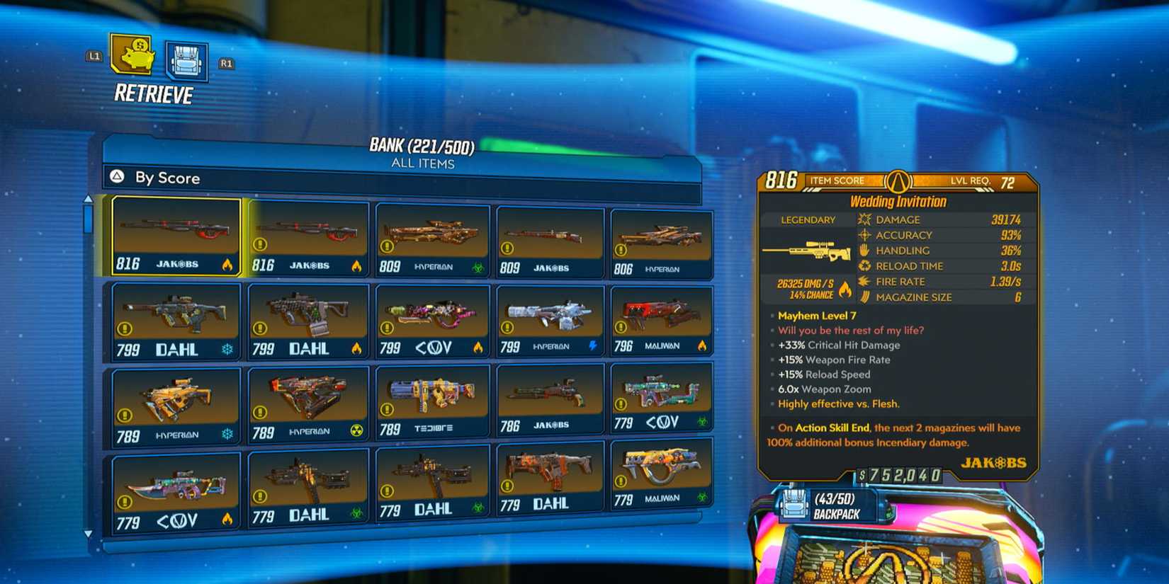 Borderlands 3 Weapons Bank