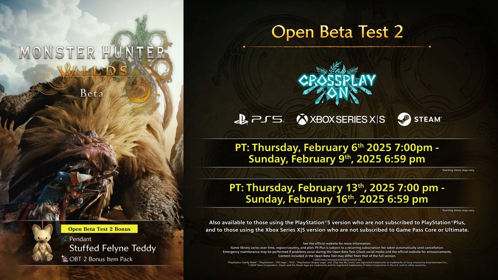 New Year's Greetings 2025 Monster Hunter Wilds Open Beta Test 2 ...