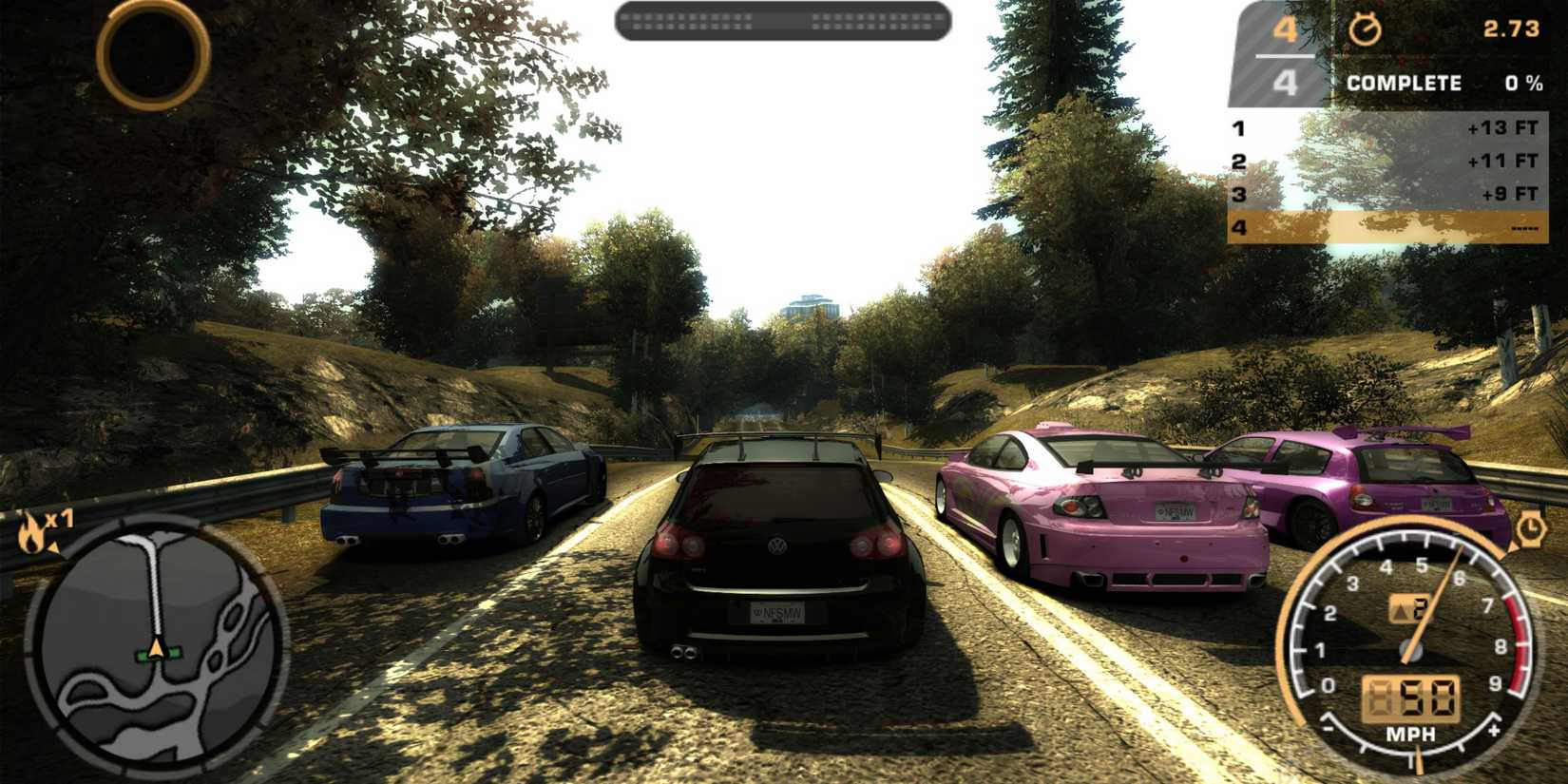 screenshot of nfs most wanted black edition 2005