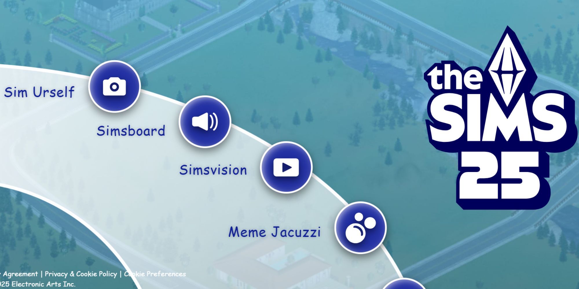 Sims 2000s Y2K Website Homepage