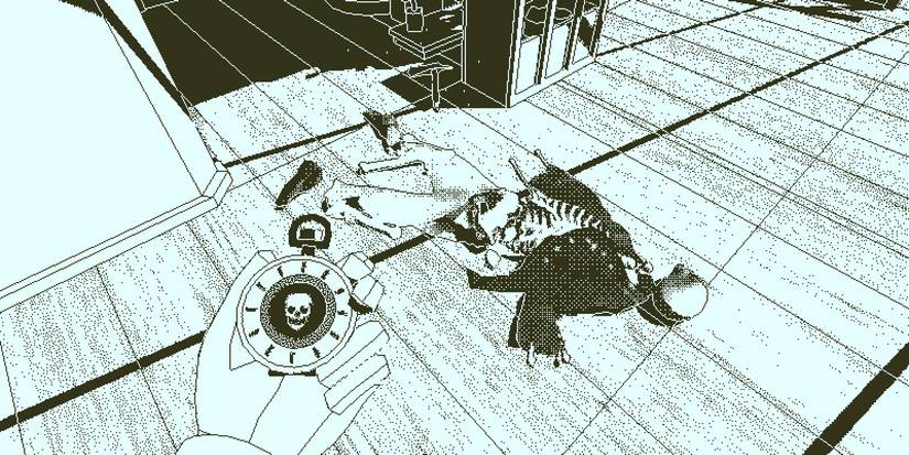 Inspecting a body in Return of the Obra Dinn
