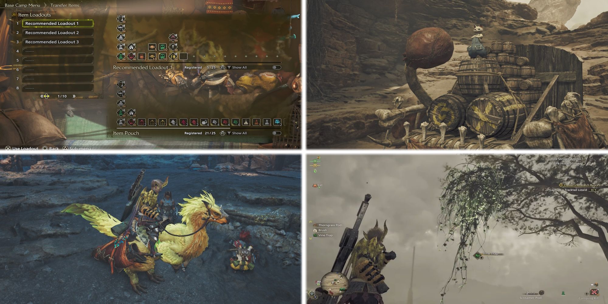 mh wilds four way title card split