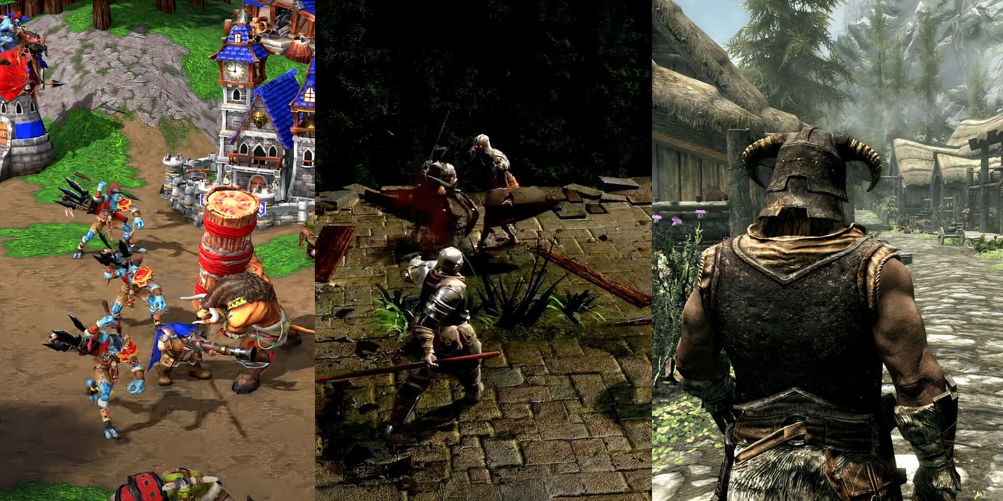 Skyrim Official Gameplay Trailer, Dark Souls Official Gameplay Trailer, Warcraft 3 Reforged Official Gamepolay Trailer