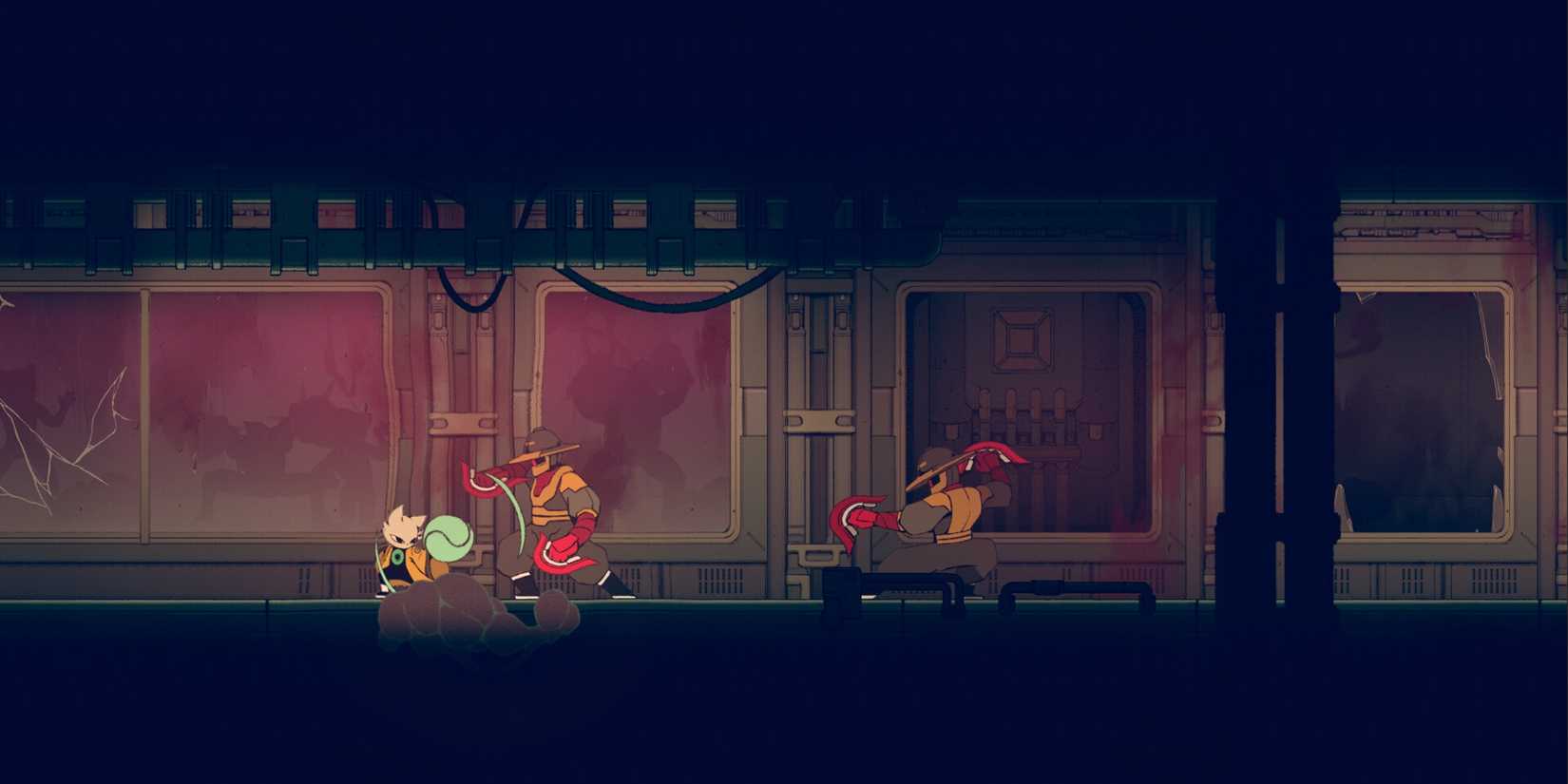 Yi parries an attack in Nine Sols