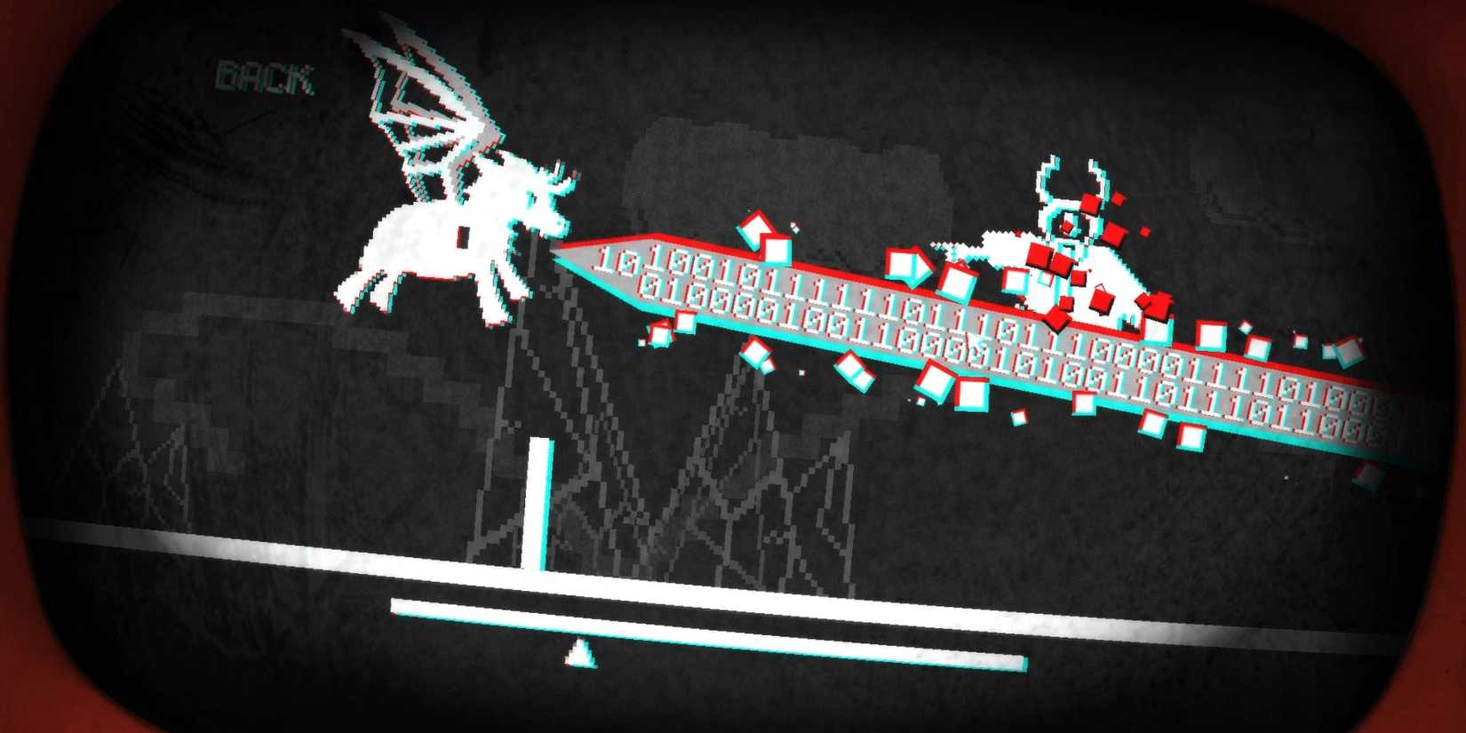 Firing the laser in Pony Island