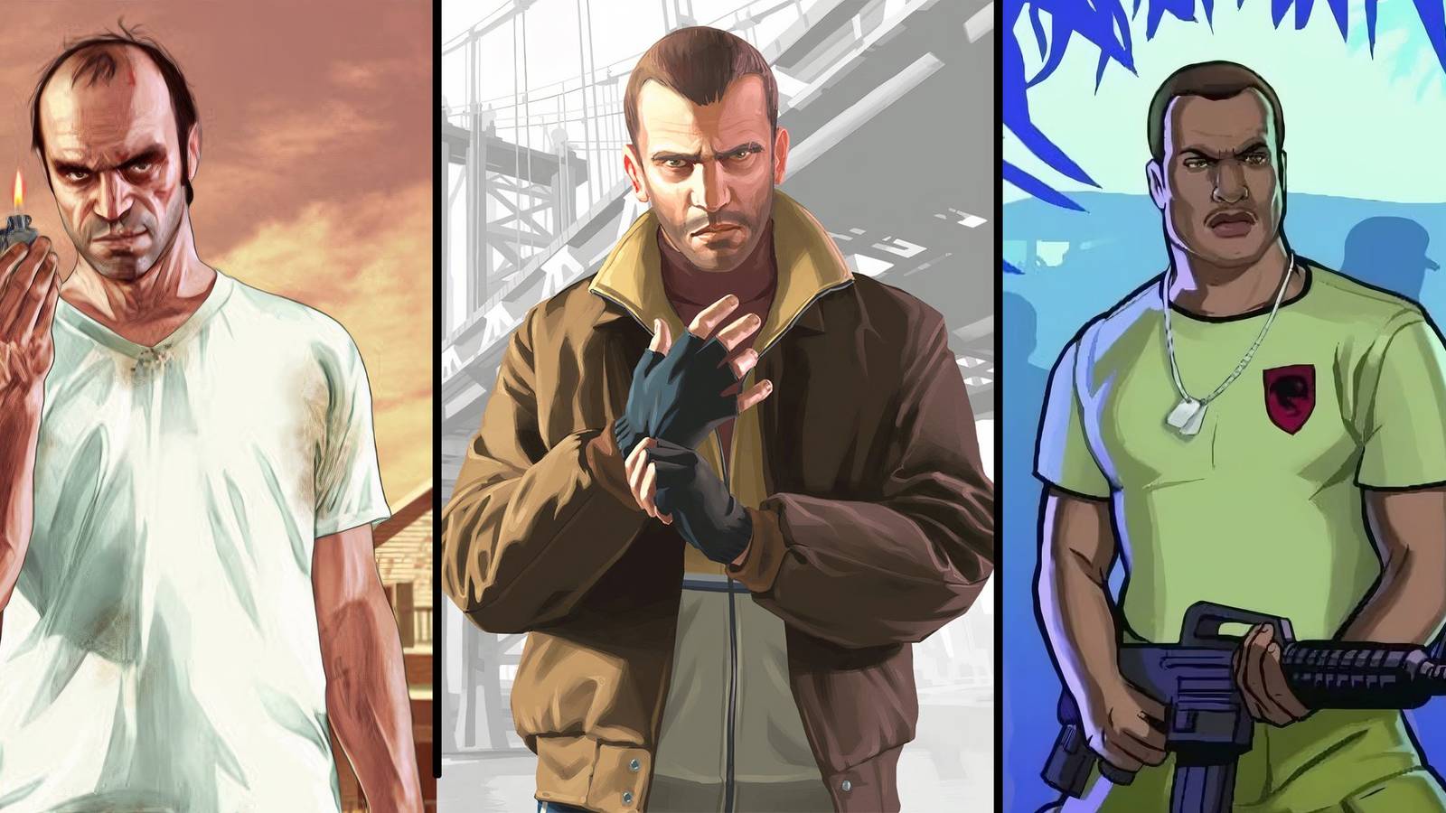 all gta protagonists wallpaper