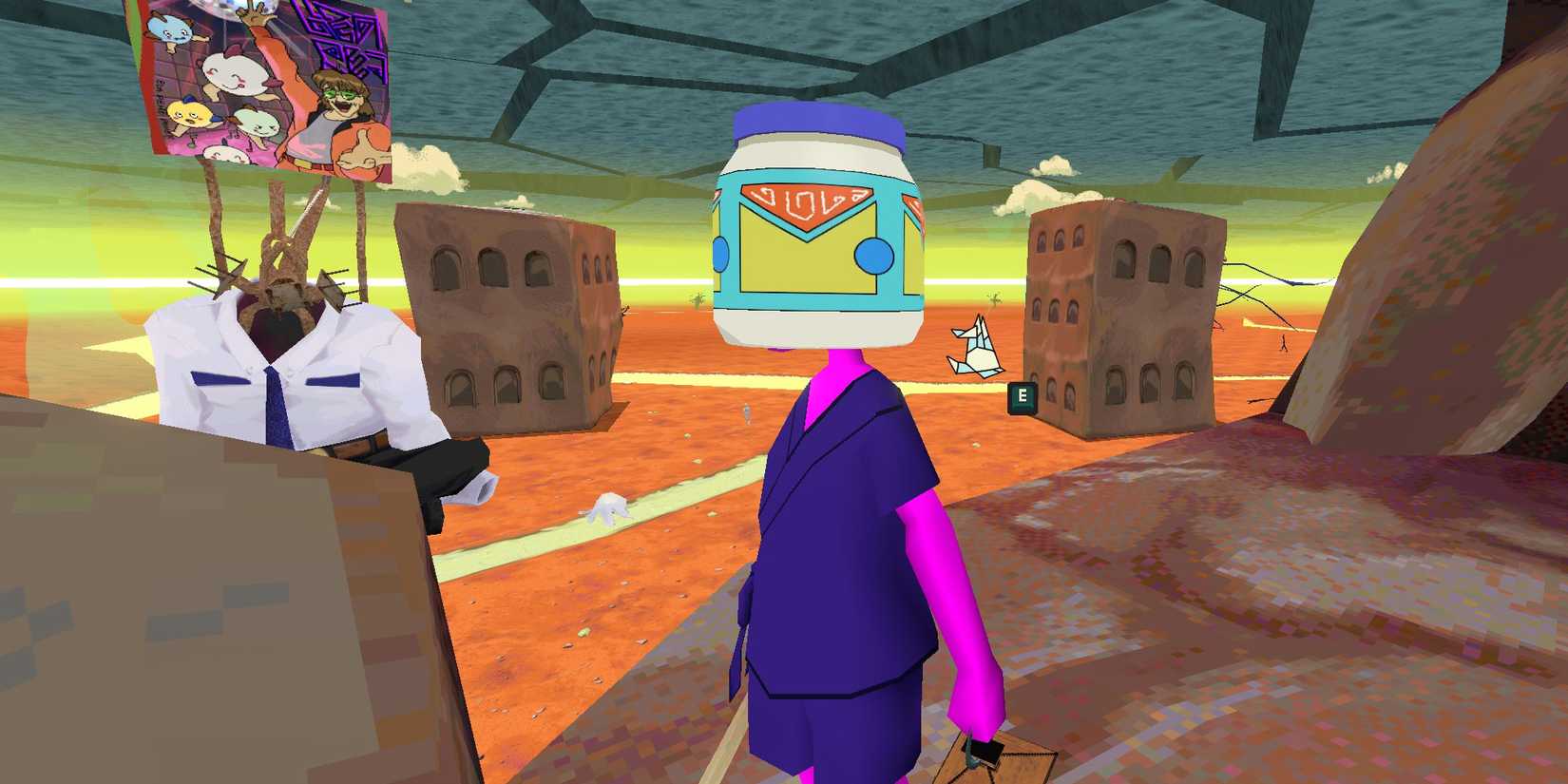 ENA Dream BBQ Purple-Humanoid Mayonnaise Jar