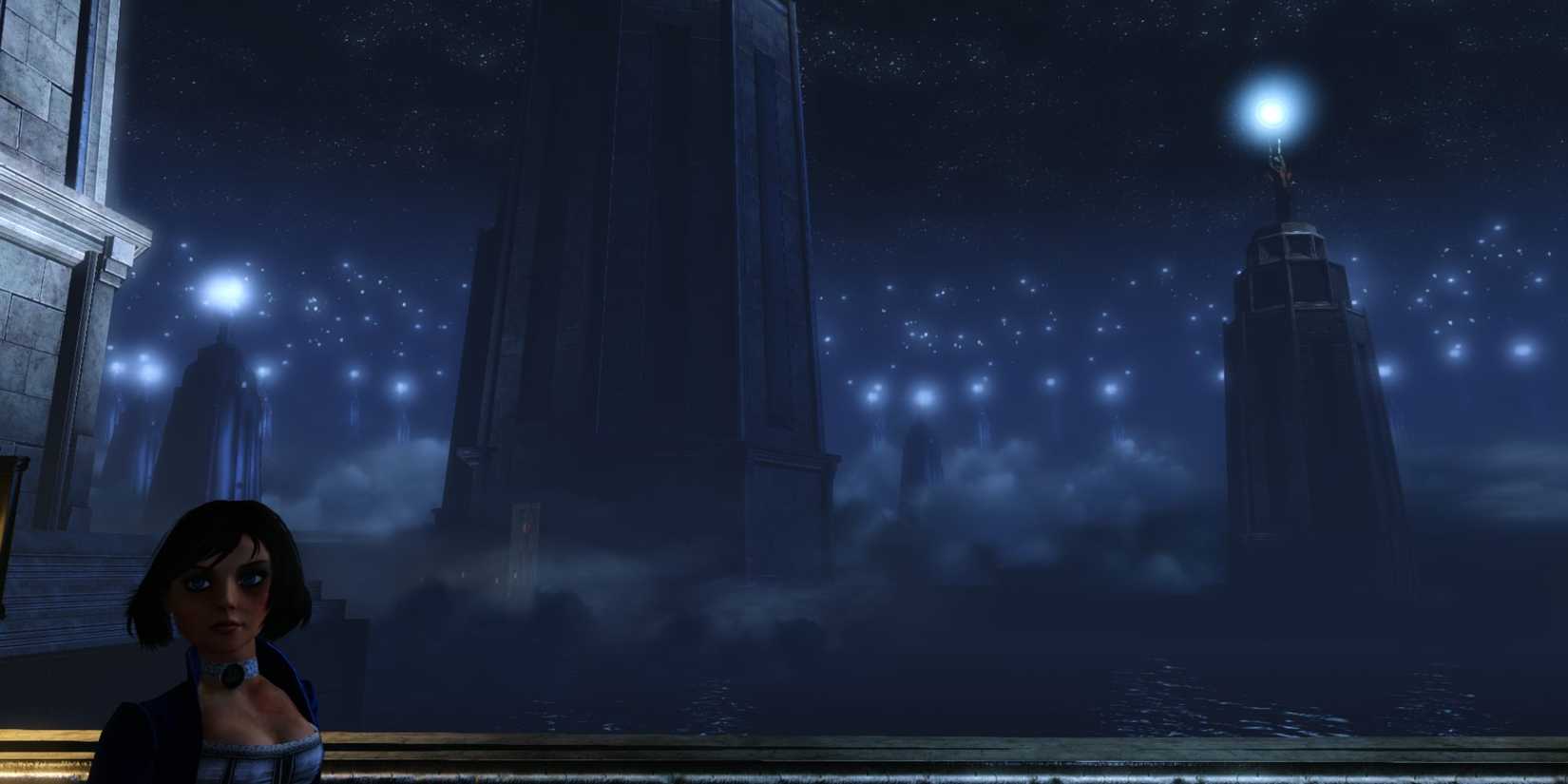 Elizabeth talking to Booker near the end of Bioshock Infinite.