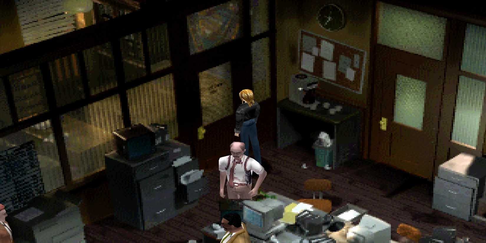Aya in the police station in Parasite Eve