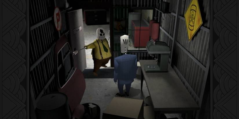 Manny in the shed in Grim Fandango