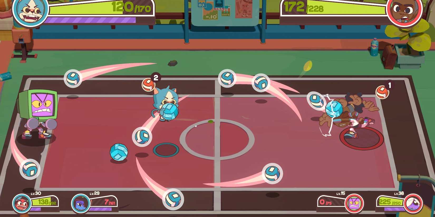 Using a special move in Dodgeball Academia