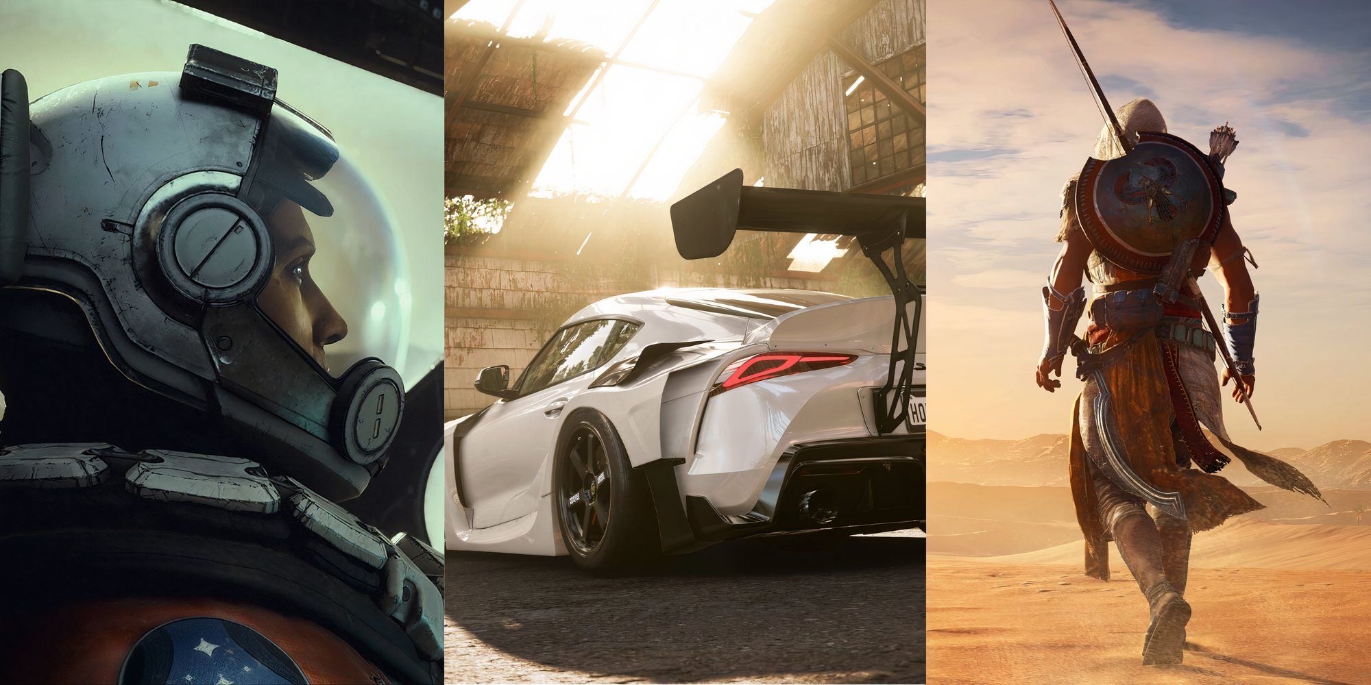 Starfield, Forza Horizon 5, and Assassins Creed Origins 