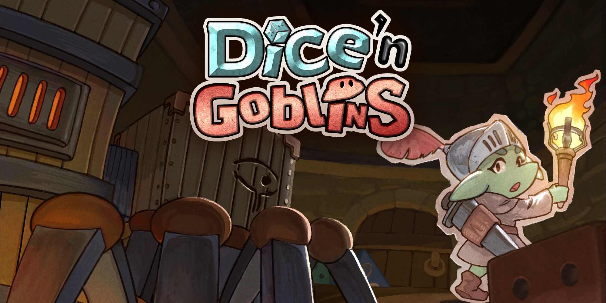Dice 'n Goblins Review Thumbnail, featuring the game's key art.