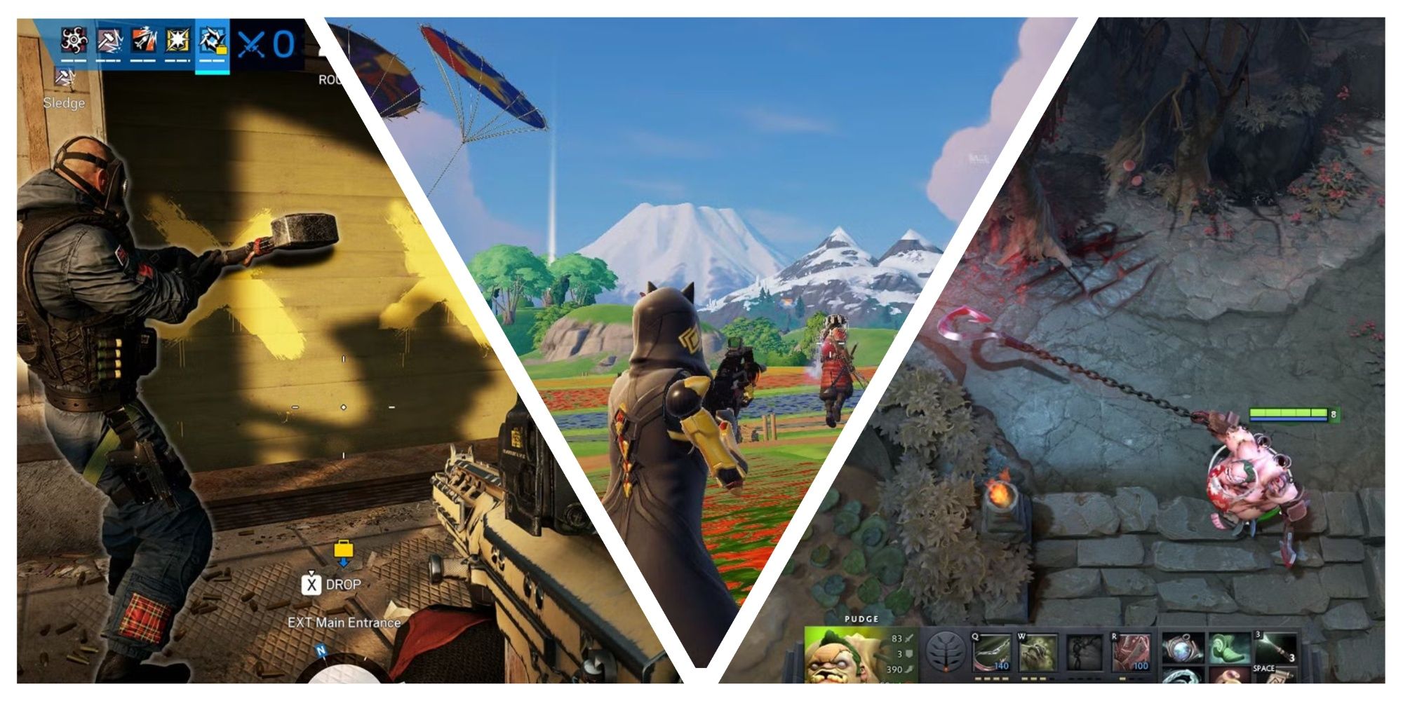 Featured Image Rainbox Six Siege, Fortnite and Dota 2 Screenshot